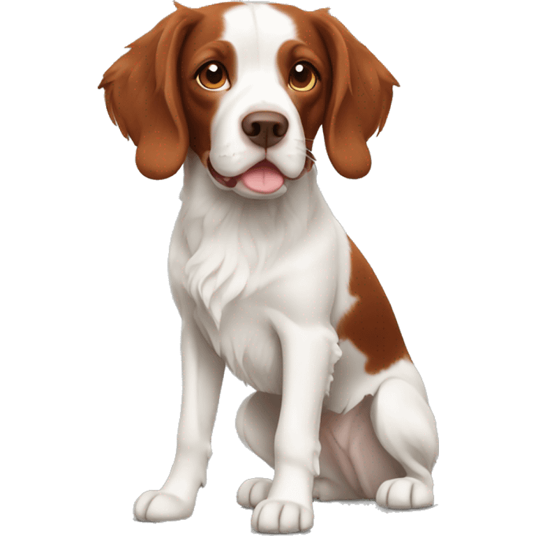 Brittany spaniel full body emoji