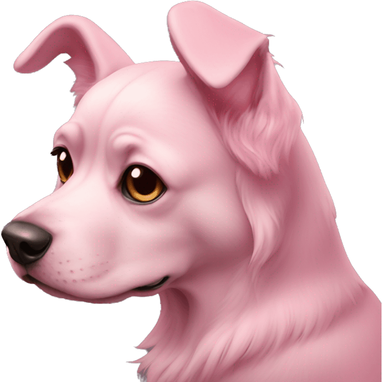 dog pink emoji