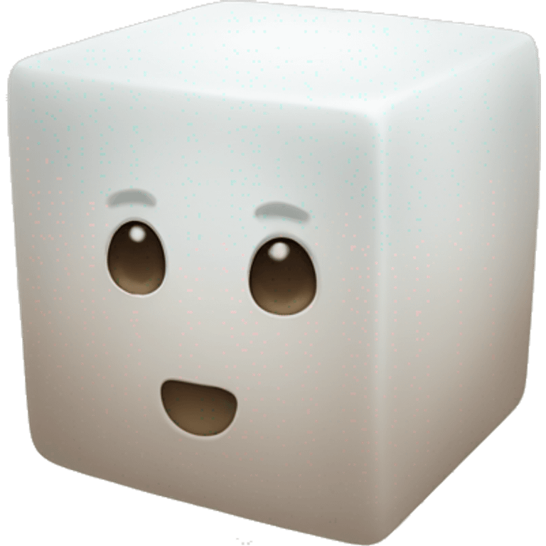 sugar cube without a face emoji