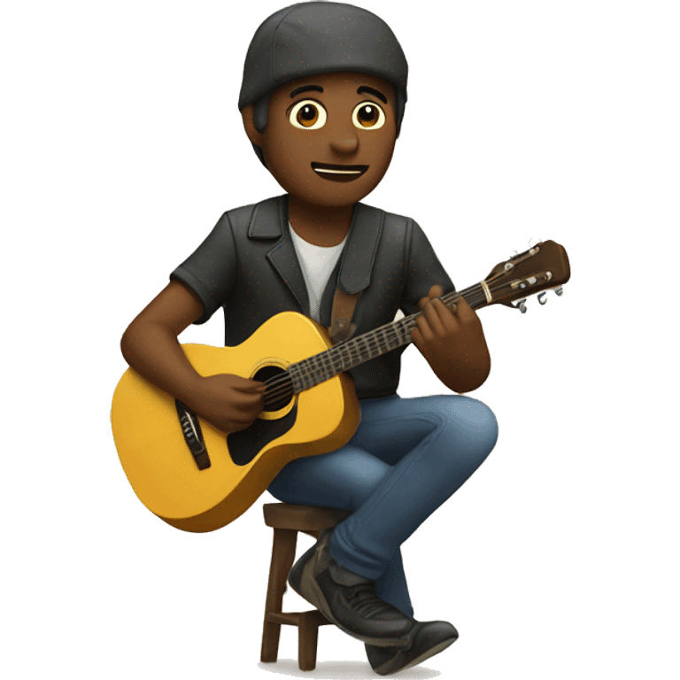 Human playing guitar emoji