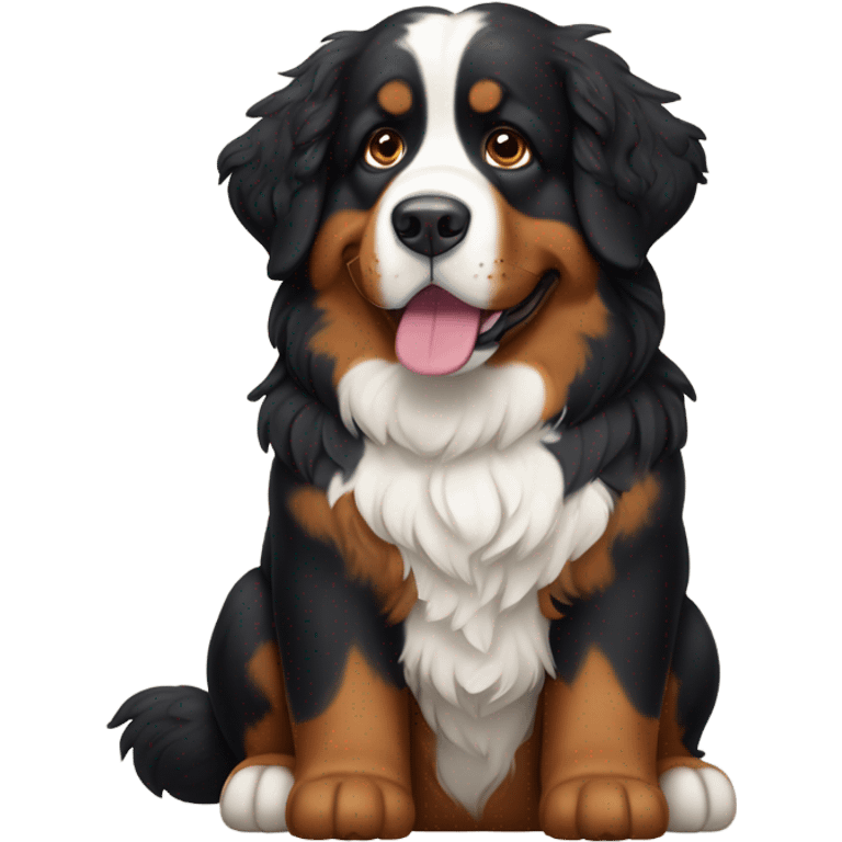 Bernese mountain dog sitting emoji