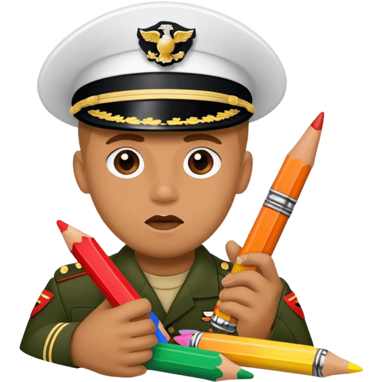 Marine eating crayons emoji