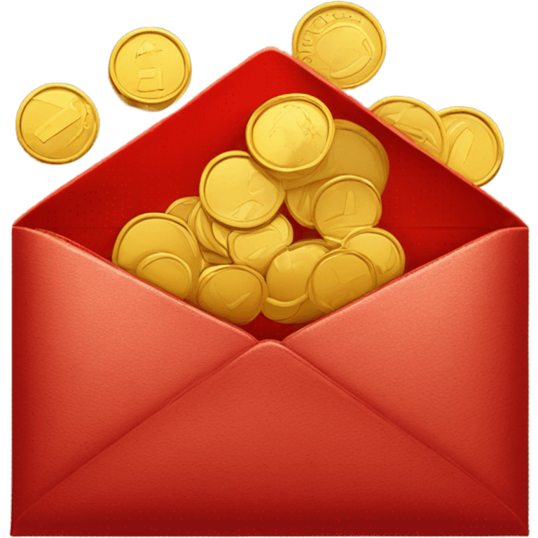 Red envelope containing gold emoji