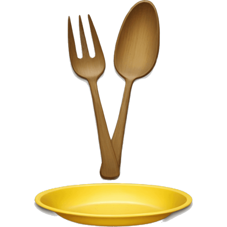 Yellow plate  emoji