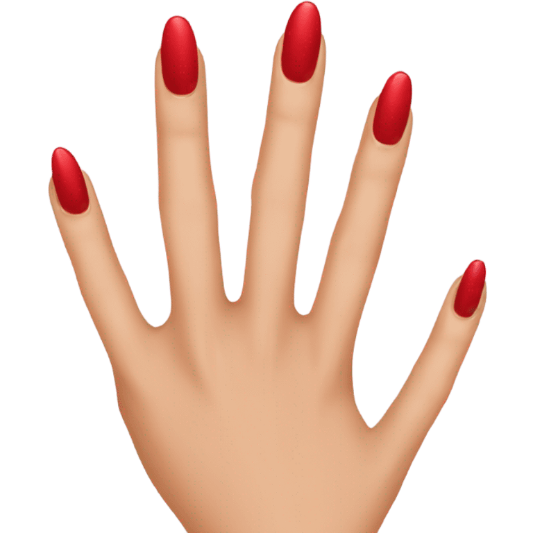 Short red nails emoji