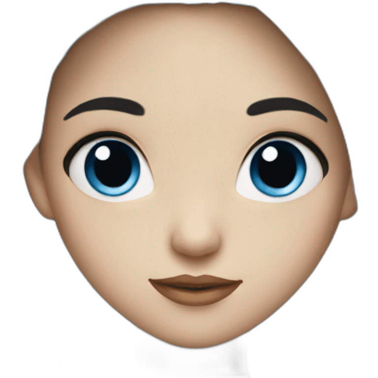 girl with blue eyes and black hair emoji