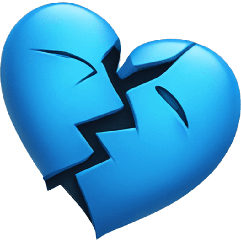 blue heart broken emoji