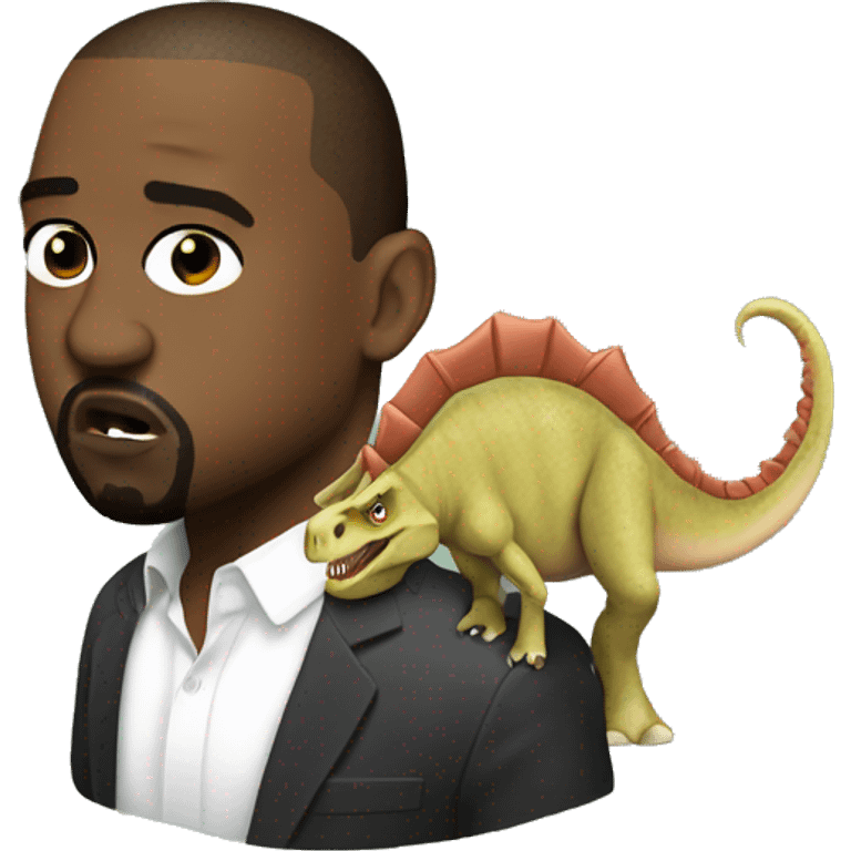 kanye west on a dinosaur  emoji