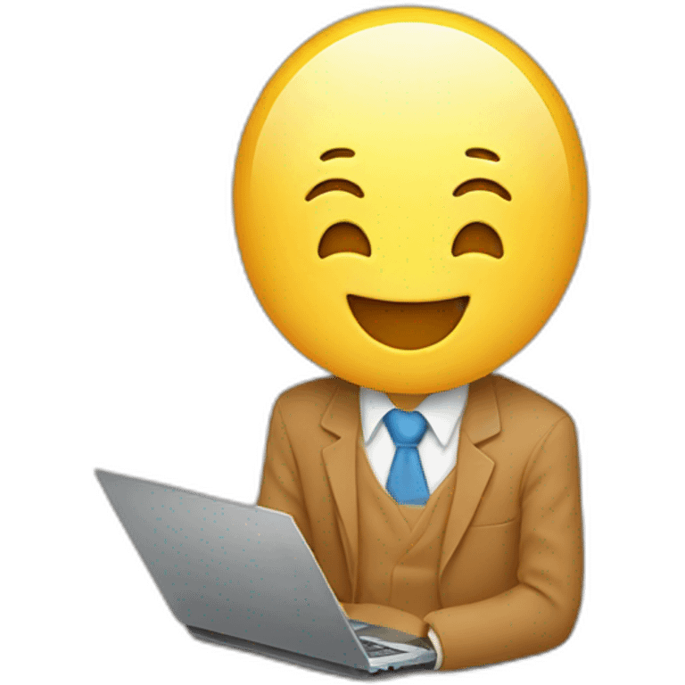 a happy laptop emoji