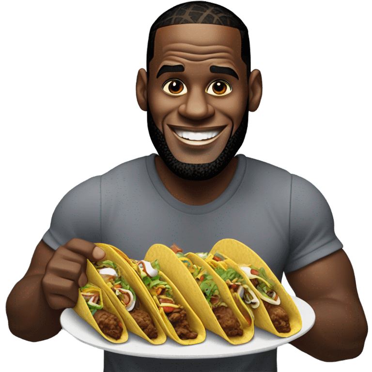 LeBron James eating tacos  emoji