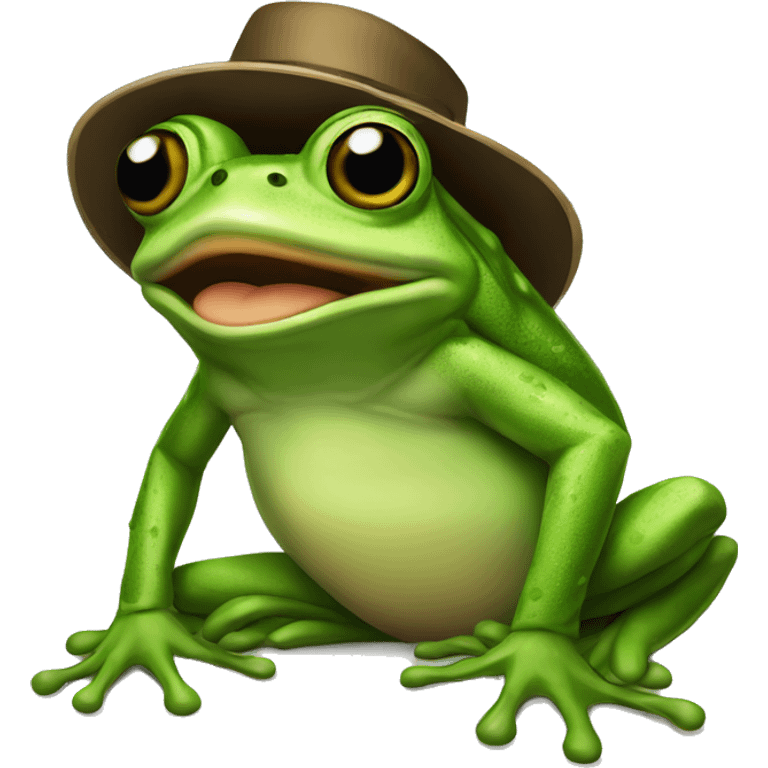 frog dressed like a pimp emoji