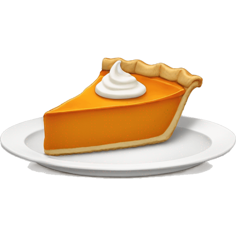 Slice of pumpkin pie emoji