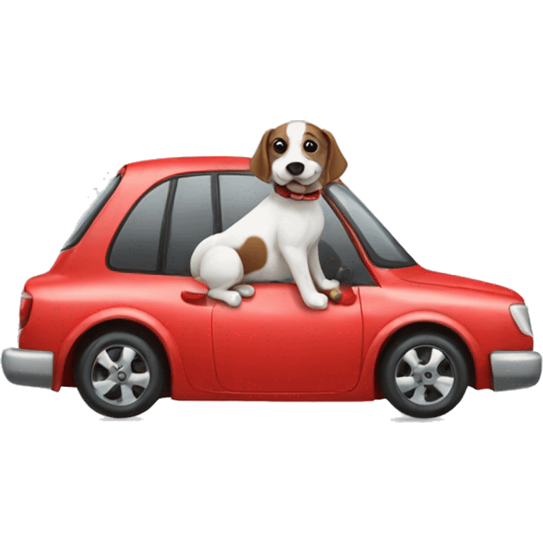 dog with car emoji