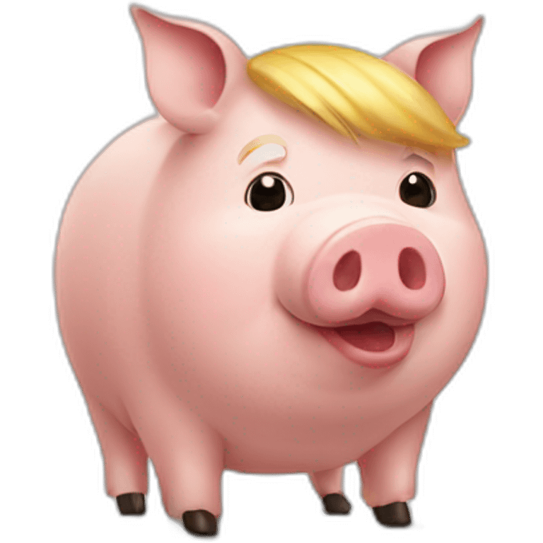 donald trump as a pig emoji