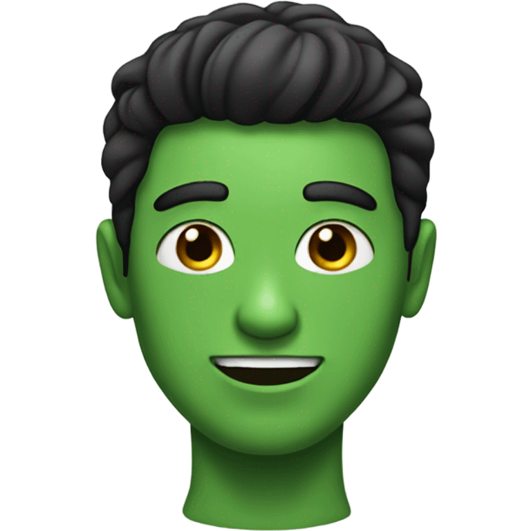 man with green skin and black hair emoji