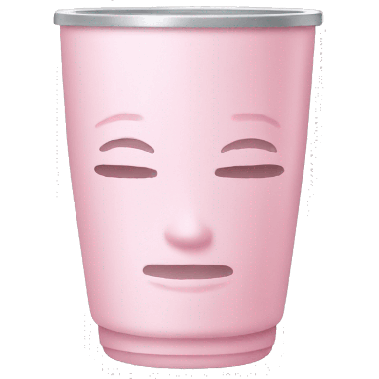 Light pink tumbler without face emoji