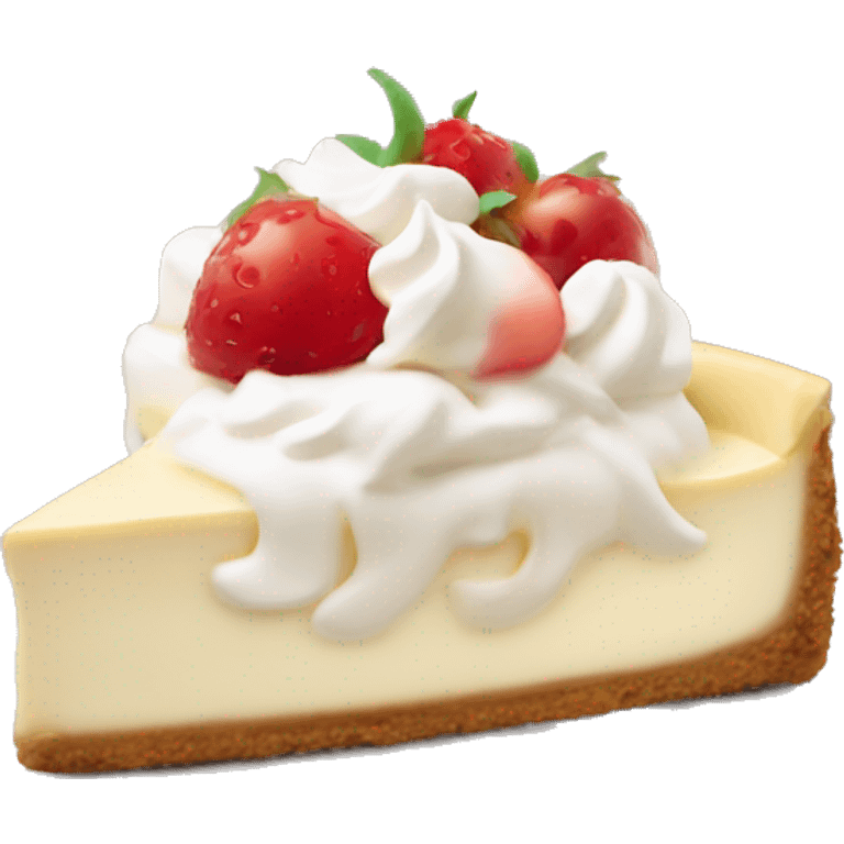 Cheesecake with whip cream on it emoji