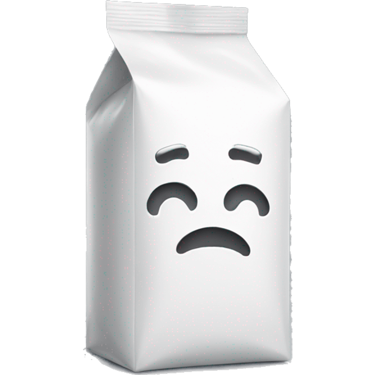 white sad sugar packaging emoji