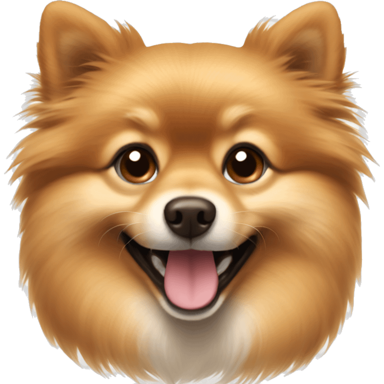 Light brown Pomeranian smiling emoji