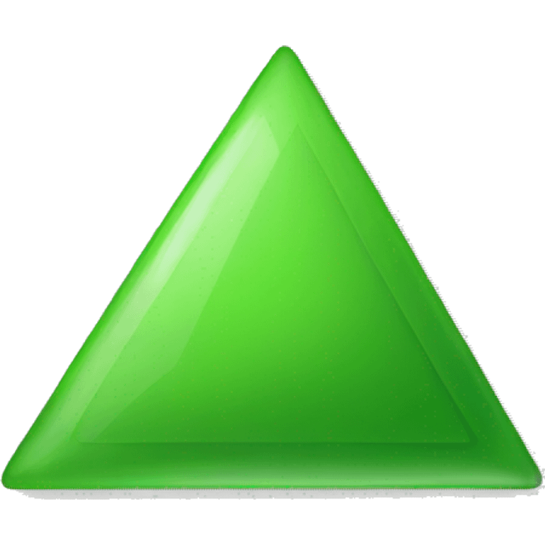 completely green triangle filled flat emoji