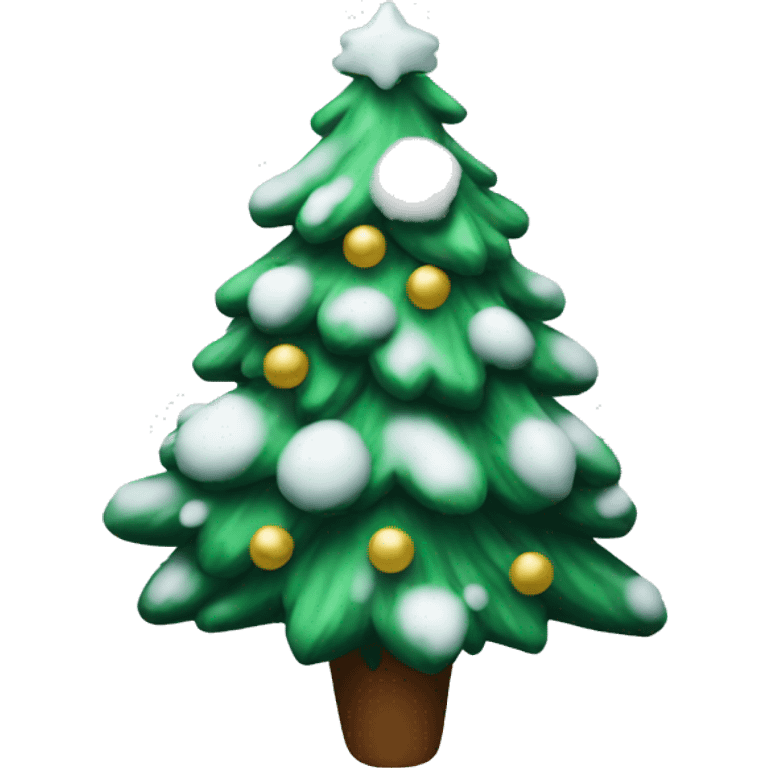 A Christmas tree with snow on it  emoji