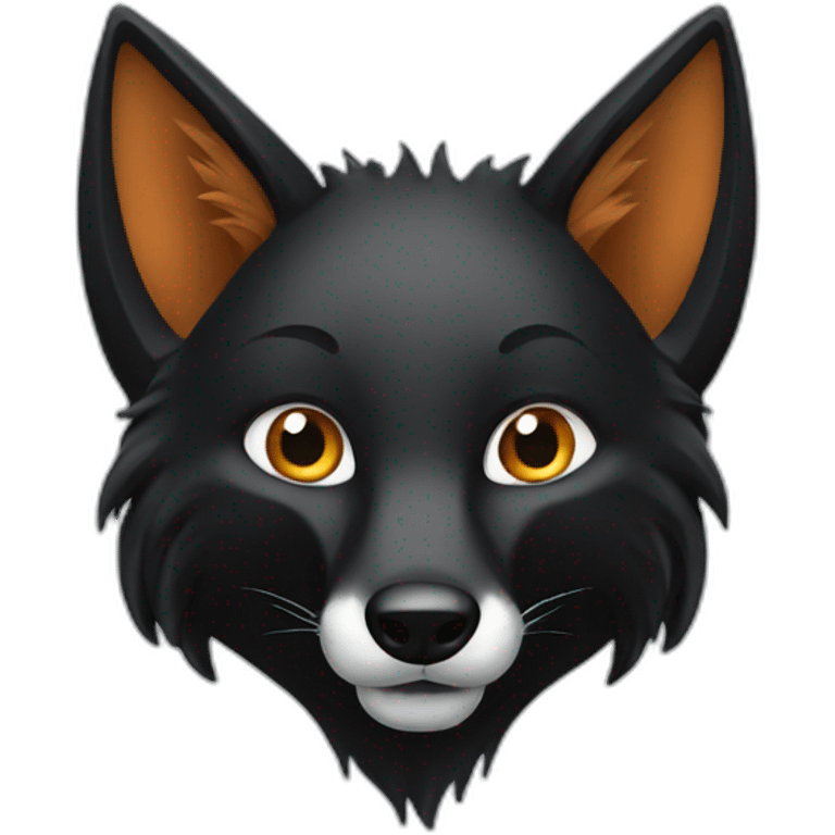 an black fox with nine tails emoji