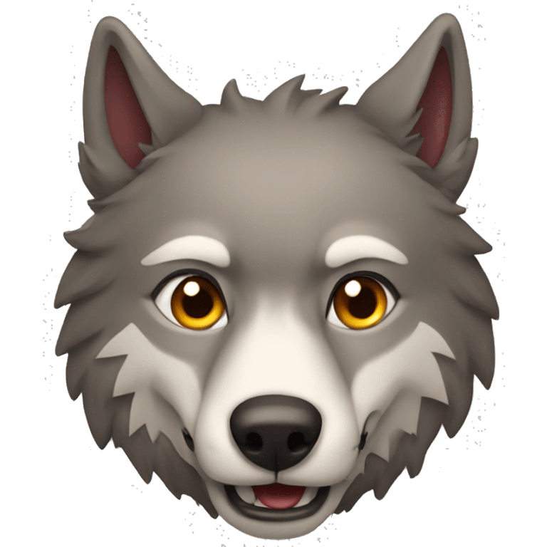 Wolf with Turkey flat emoji