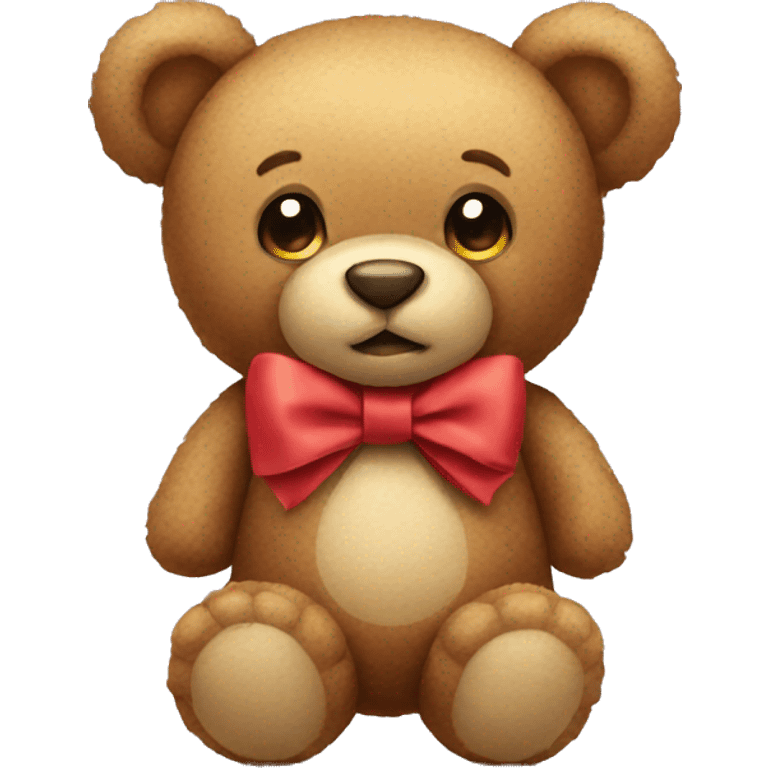 teddy bear with a bow emoji