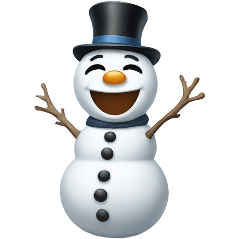 Laughing snowman  emoji