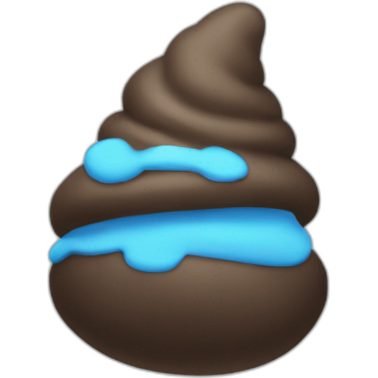 Blue poop emoji