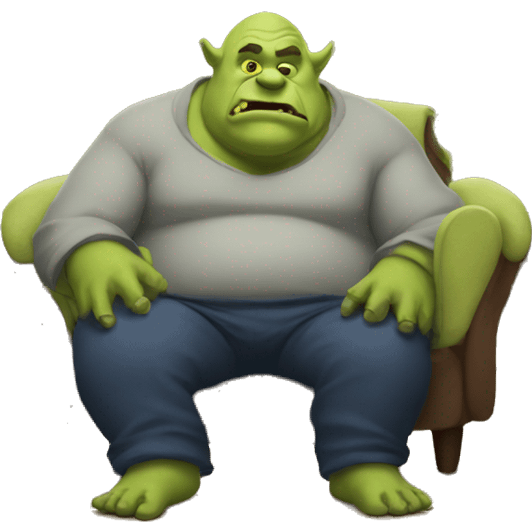 Ogre sitting on a couch emoji