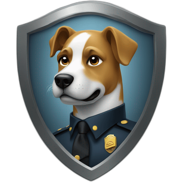 cibersecurity-digital-dog--officer-wielding-shield emoji