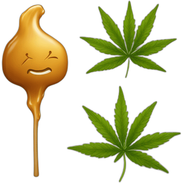 Weed with caramel  emoji