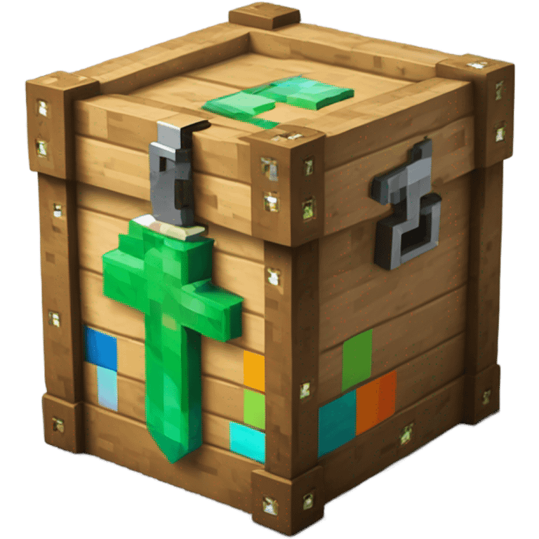 a Minecraft Crate and Key bunle emoji