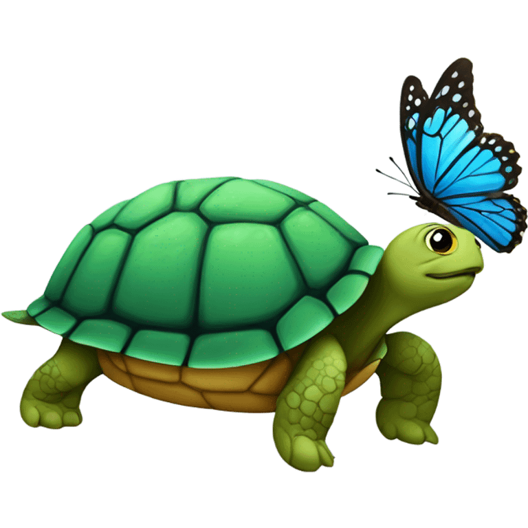 Turtle with butterfly on it’s back  emoji