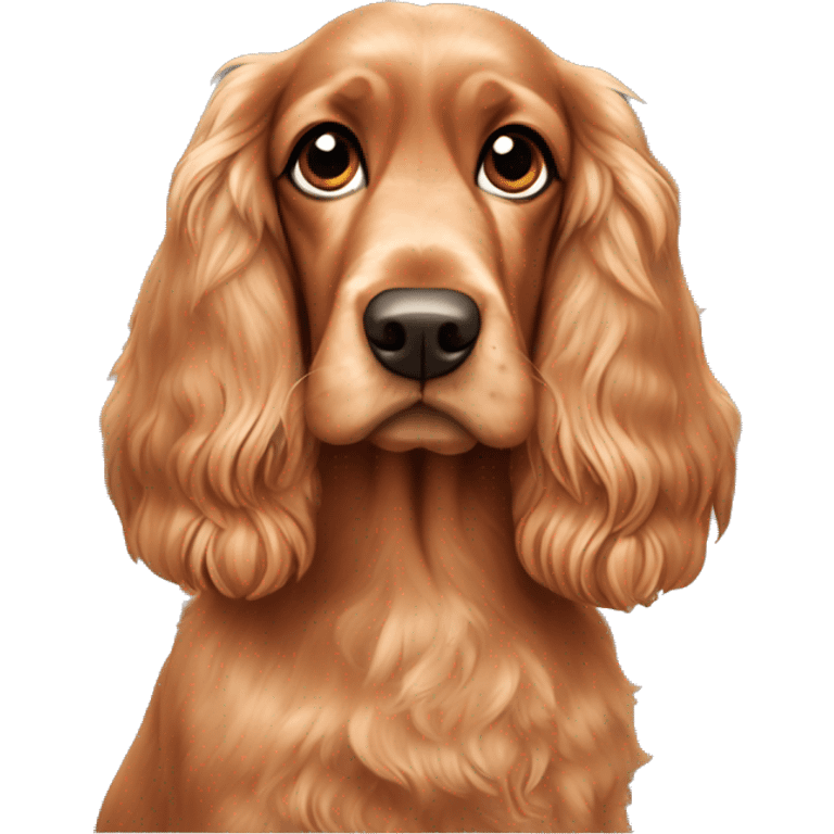 Orange roan cocker spaniel emoji