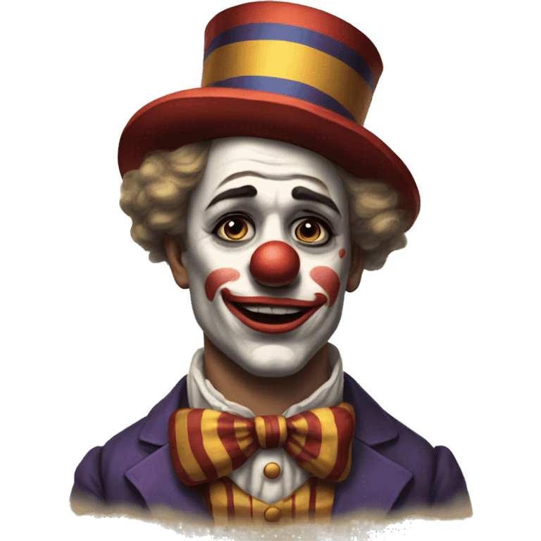 1800s Circus clown emoji but sad emoji