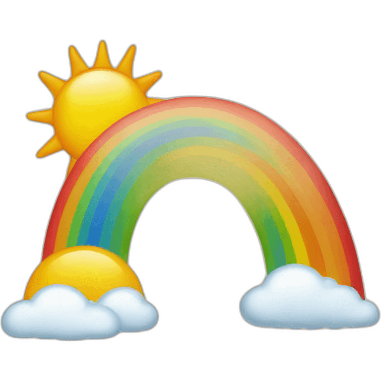 rainbow and sun emoji