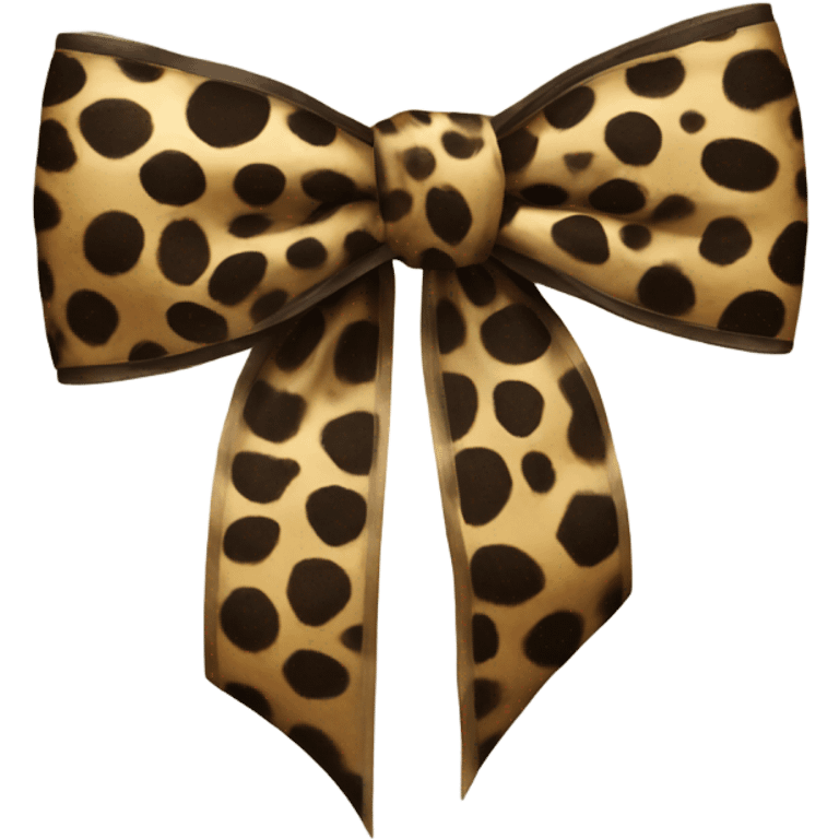 Cheetah  print bow￼ emoji