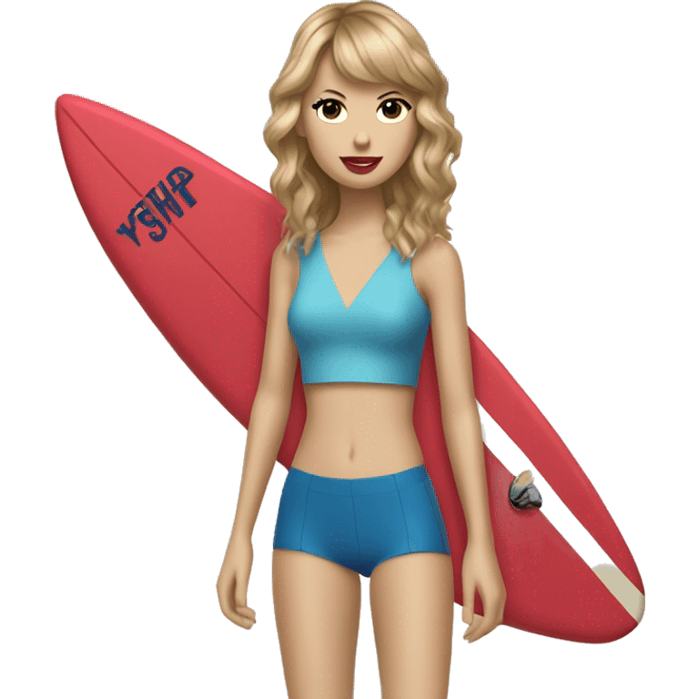 Taylor swift with surfboard emoji