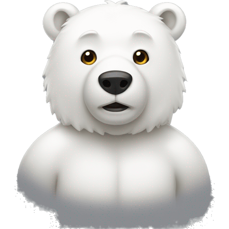 A white bear  emoji