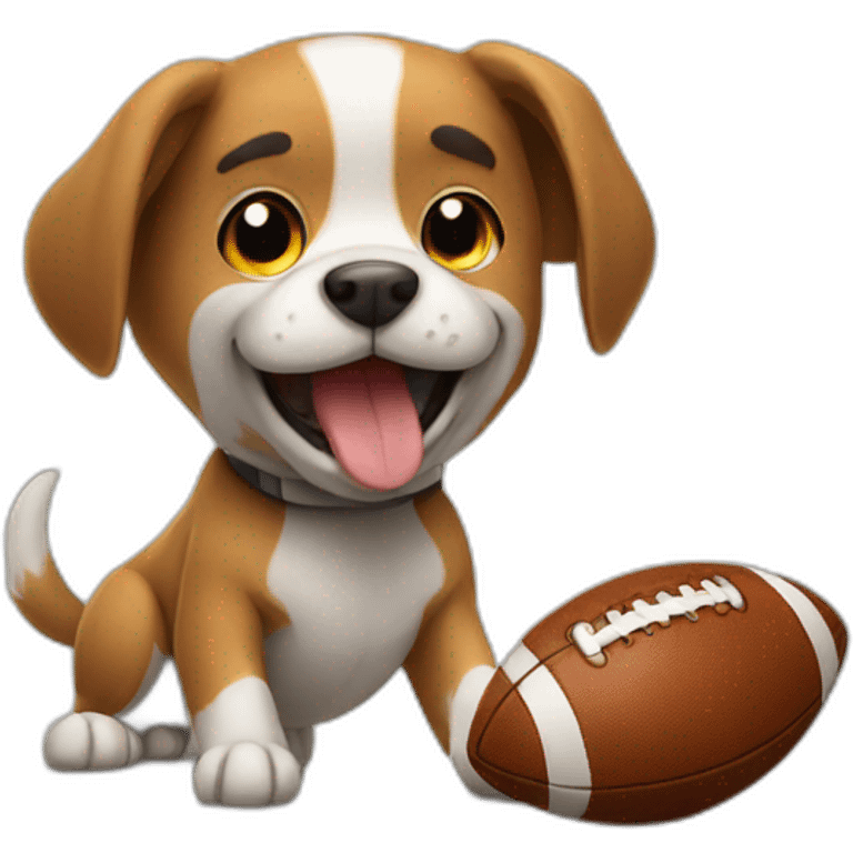 Dog playing football  emoji