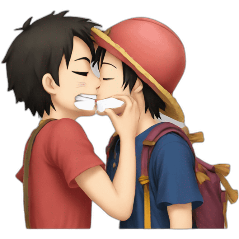 Luffy kiss Sakura emoji