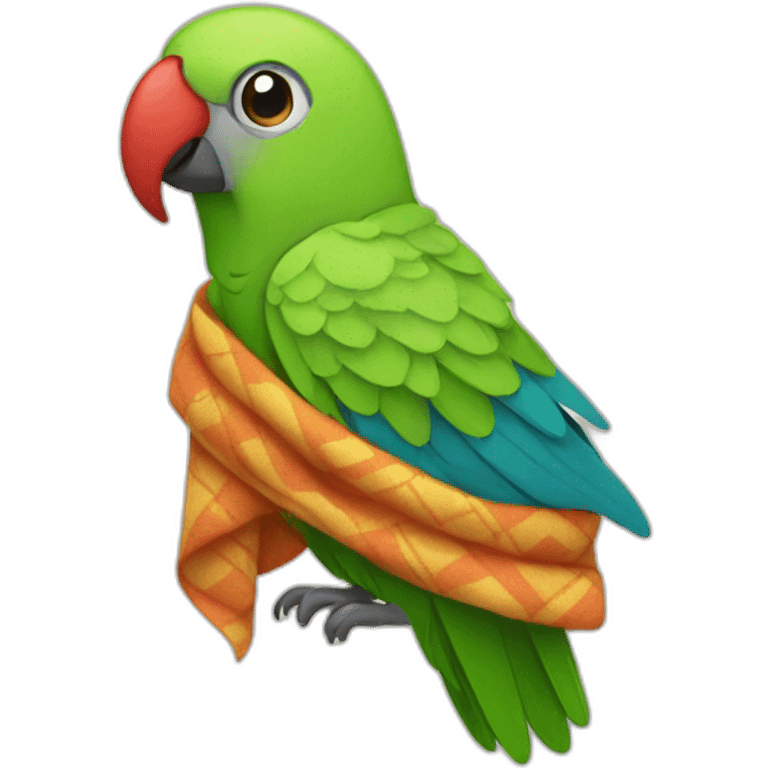 parrot in a blanket emoji