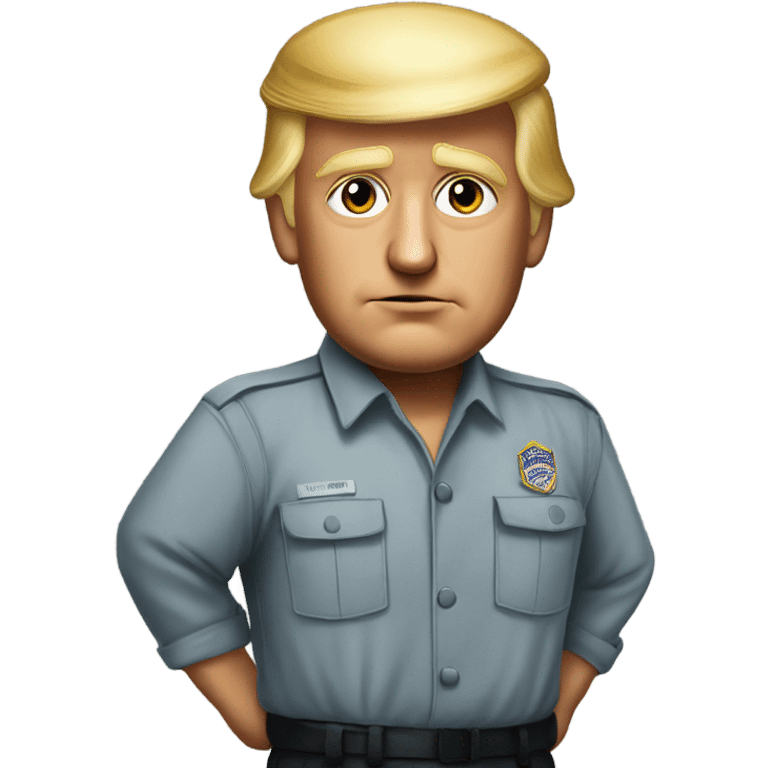 super realistic Donald Trump in prison uniform emoji