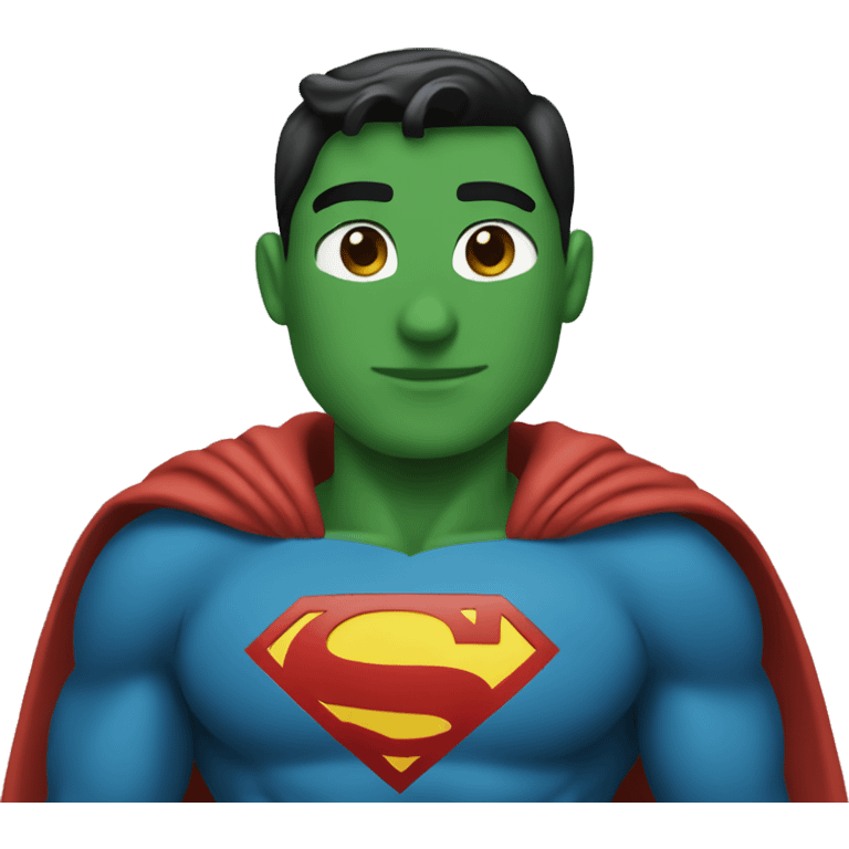 Superman green clothes emoji