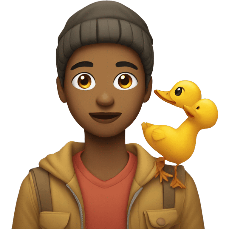 teenager with duck emoji