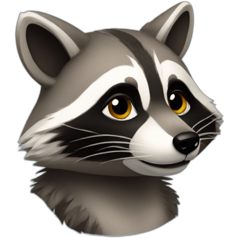 Raccoon fancy emoji