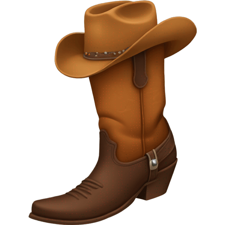 Brown cowboy boot emoji