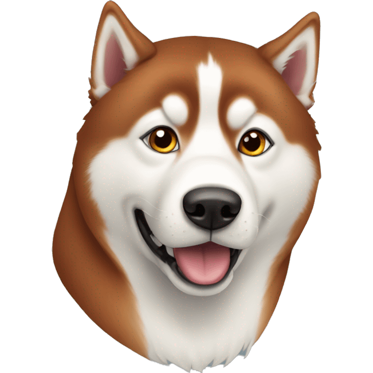 Red Siberian husky emoji